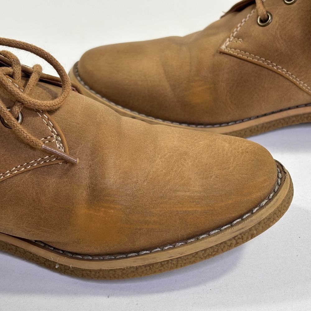 Tommy Hilfiger Mens Tan Faux Leather Chukka Desert Boots Size 6.5M Brown Ankle - Picture 8 of 8